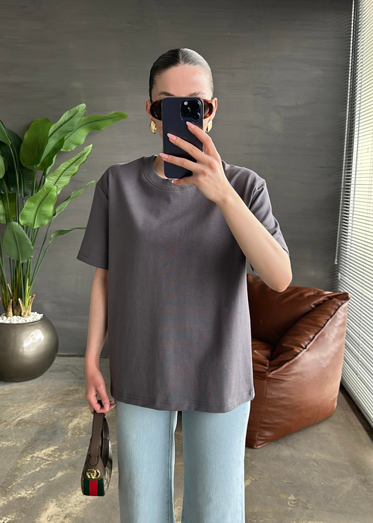Premium Dilvin Basic Tshirt FÜME