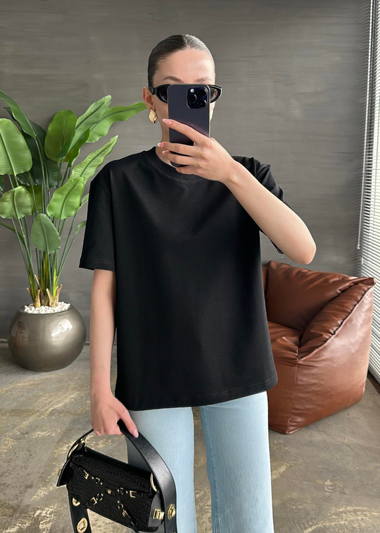 Premium Dilvin Basic Tshirt SİYAH
