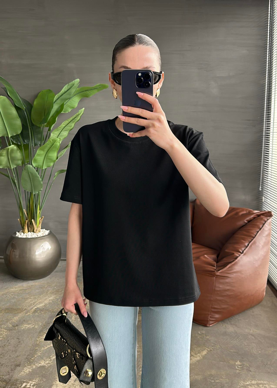 Premium Dilvin Basic Tshirt SİYAH