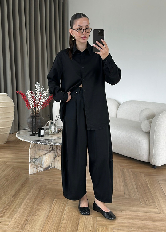 Ritta Denim Gömlek SİYAH