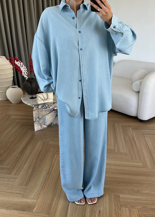 Riva Denim Tensel Takım BUZ MAVİ