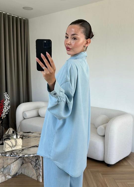 Riva Denim Tensel Takım BUZ MAVİ