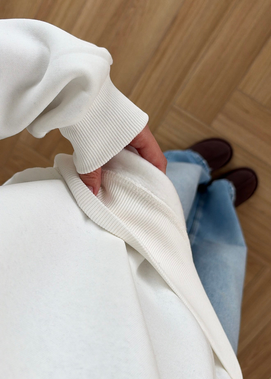 Şardonlu Basic Sweat BEYAZ