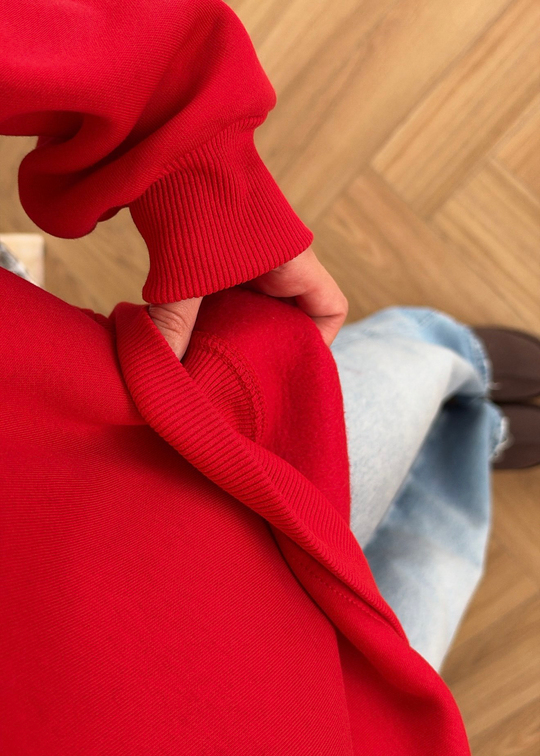 Şardonlu Basic Sweat KIRMIZI