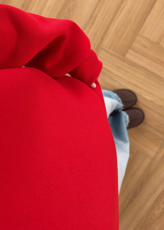 Şardonlu Basic Sweat KIRMIZI