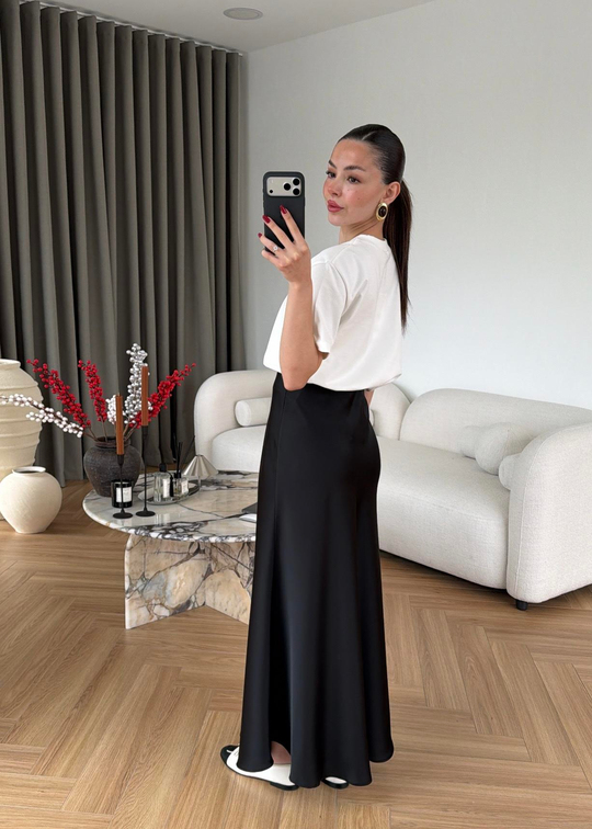 Serena Saten Etek SİYAH