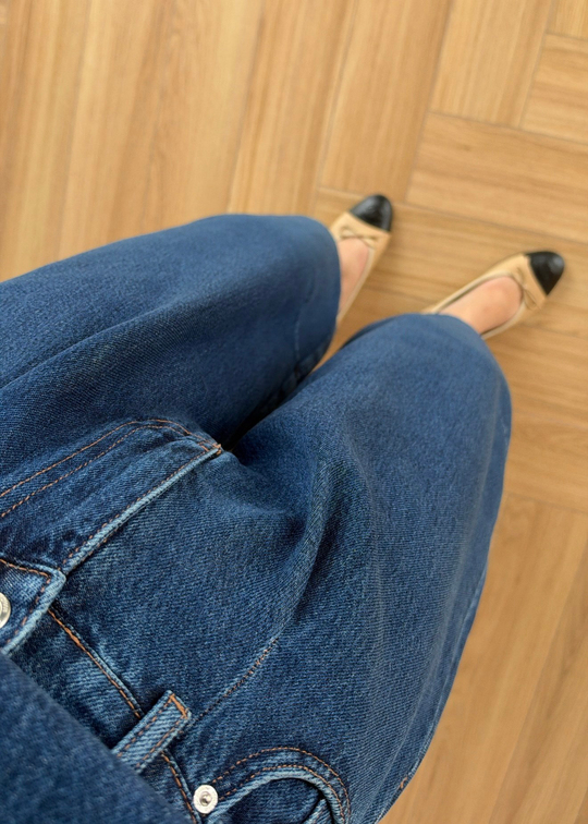 Sloucy Jeanli Denim Takım MAVİ
