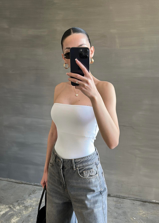 Straplez Dilvin Body BEYAZ