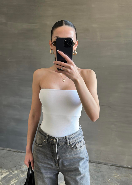 Straplez Dilvin Body BEYAZ