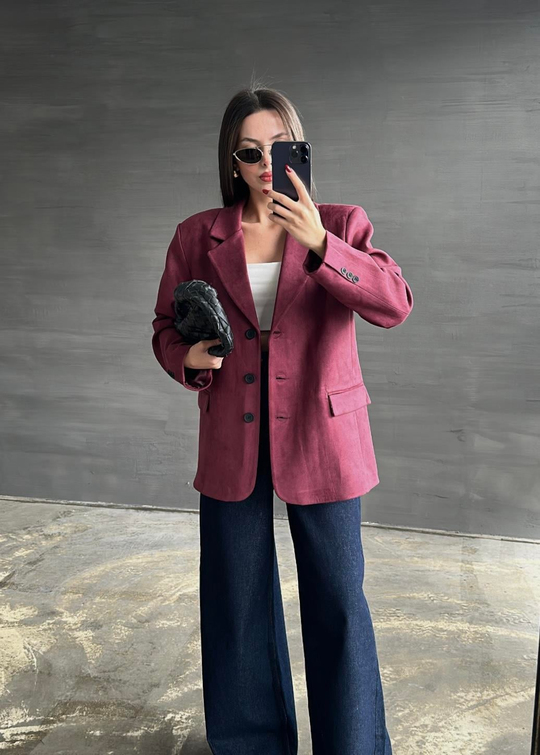 Süet  Premium Ceket BORDO