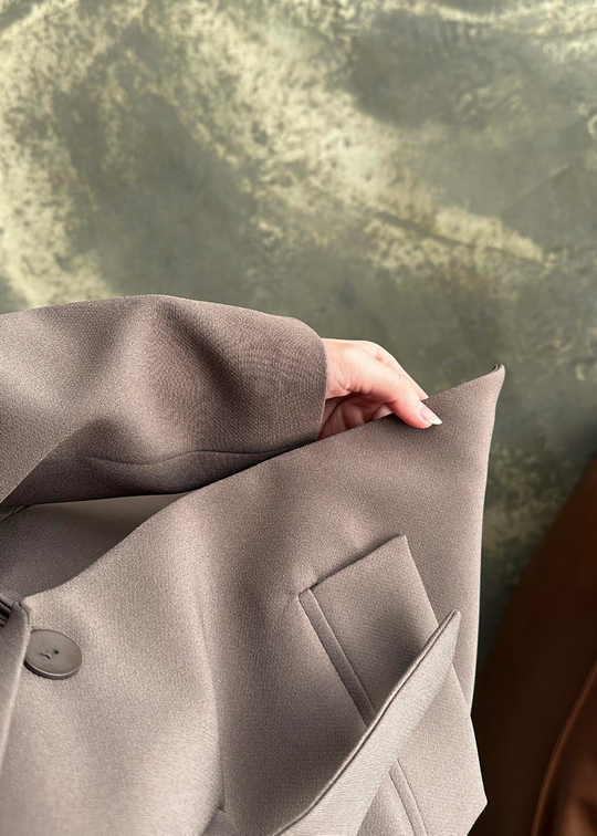 Tasarım Kemer Detaylı Blazer Ceket KAHVE