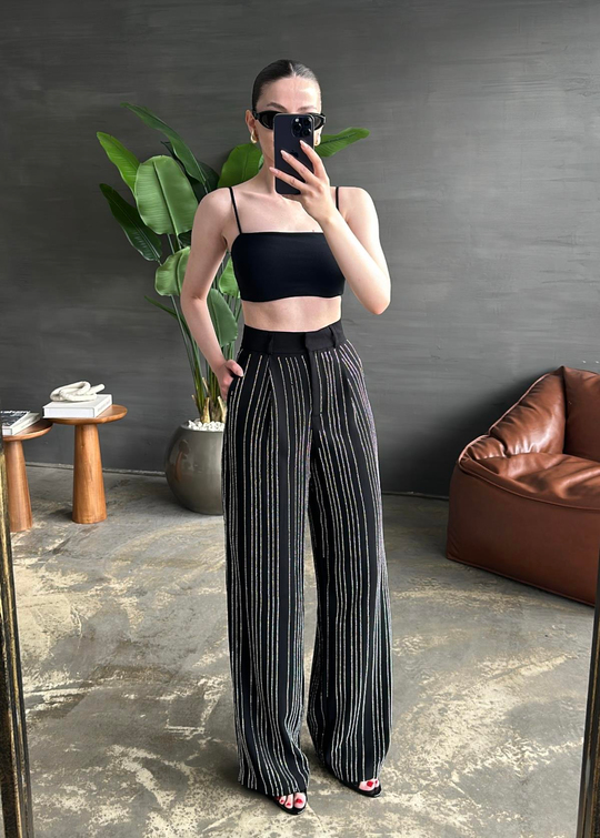 Taşlı Premium Pantolon SİYAH