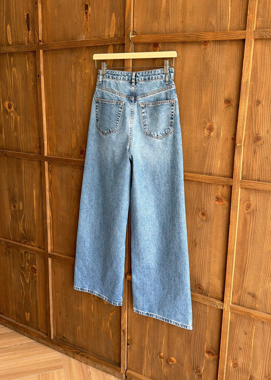 Taşlı Zımbalı Premium Jean MAVİ
