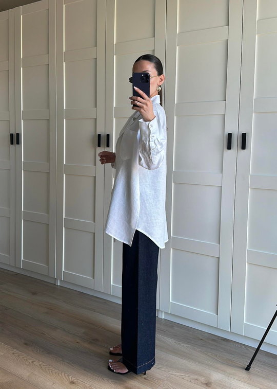 Tek Cepli Orfeo Kimono BEYAZ