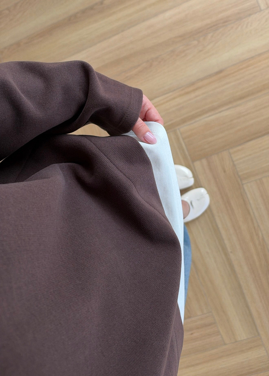 Tişört Detaylı Sweat ACI KAHVE