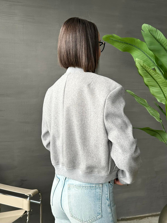 Torba Cepli Kaşe Ceket GRİ
