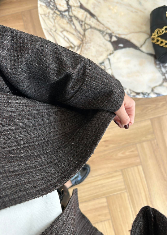 Tüvit Pullu Kimono KAHVE