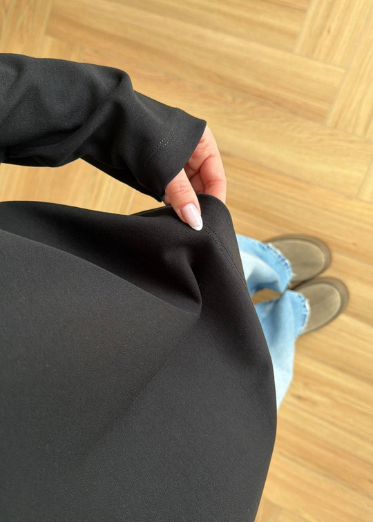 Uzun Kollu Basic Kazak SİYAH