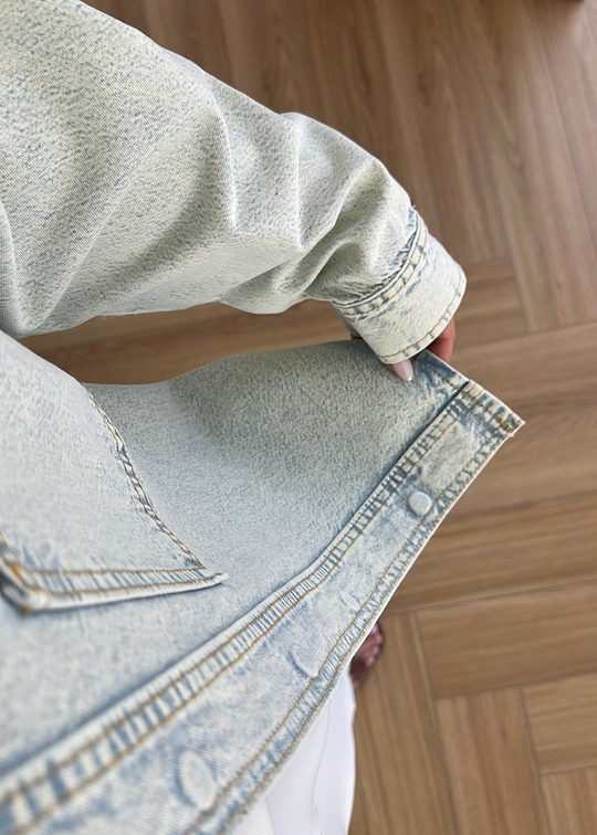 Violet Muadil Denim Gömlek BUZ MAVİ