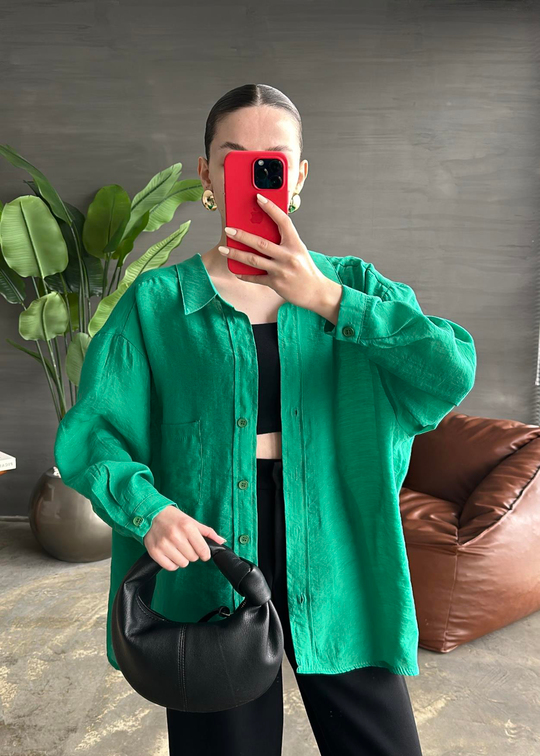 Voslo Rahat Gömlek BENETTON YEŞİLİ