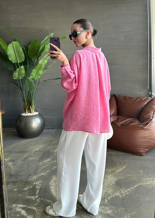 Voslo Rahat Gömlek ŞEKER PEMBE