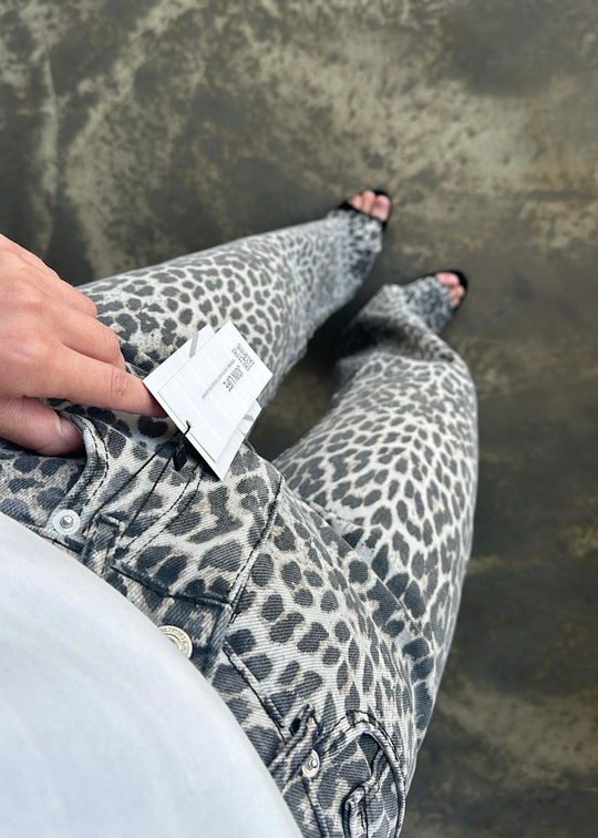 Wide Leg Leopar Jean RENKLİ