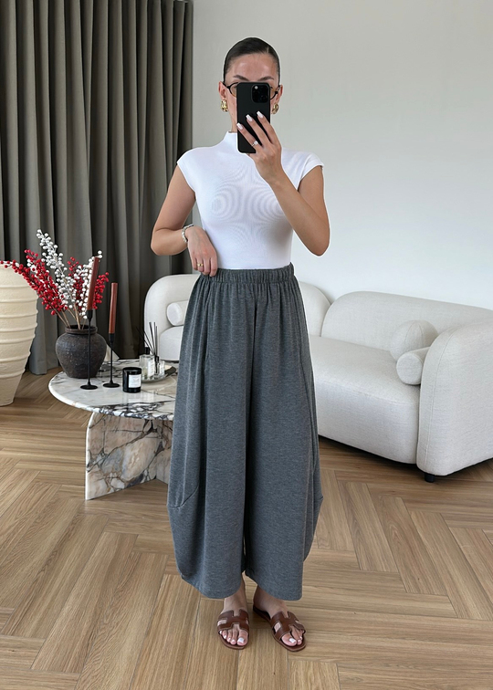 Yan Parçalı Eşofman Pantolon GRİ