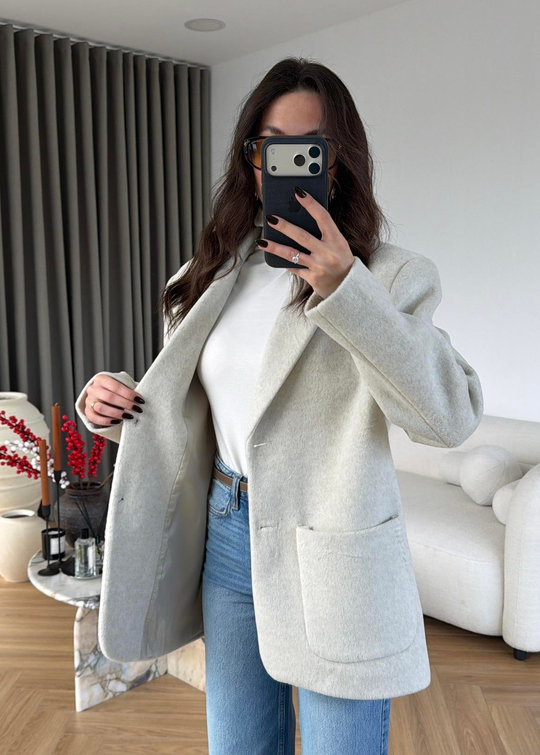 Yün Dokulu Blazer EKRU
