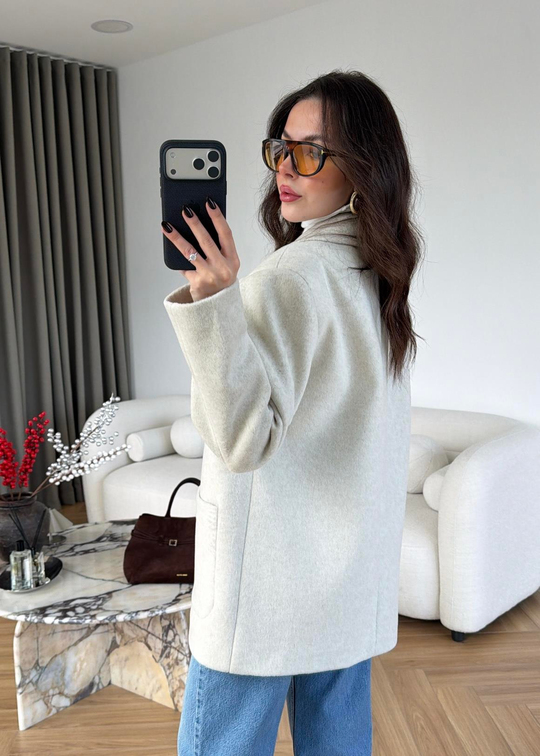Yün Dokulu Blazer EKRU