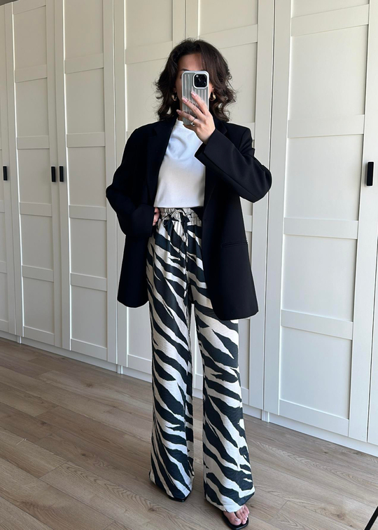 Zebra Desen Pantolon RENKLİ