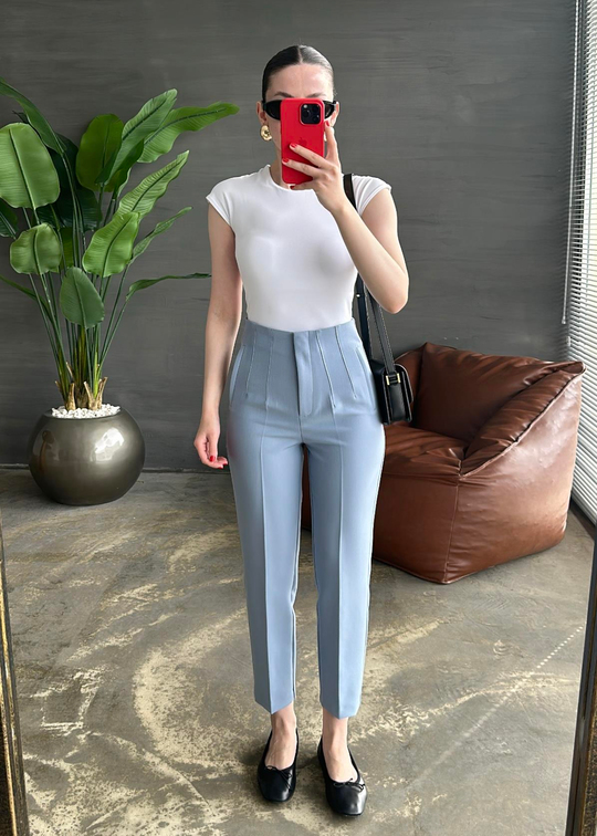 ZR Flatolu Pantolon BEBE MAVİ