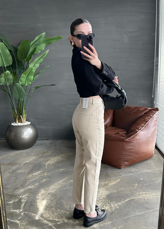 ZR Mom Fit Jean BEJ