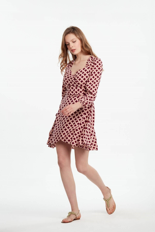 Anvelop desenli  elbise