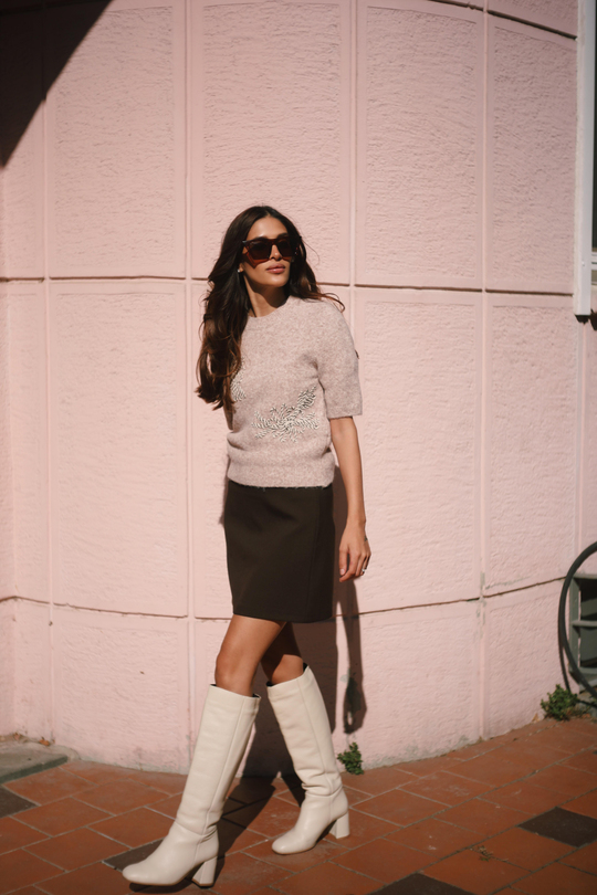 Pamuk Basic Mini Çan Kahverengi Etek