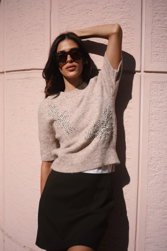 Pamuk Basic Mini Çan Kahverengi Etek