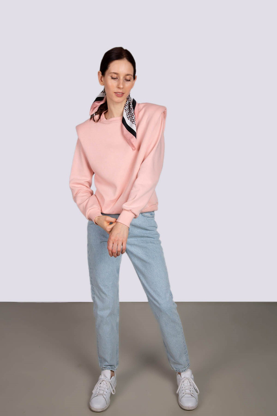 Yüksek bel mom jeans açık mavi kot