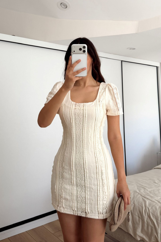 Alçin Karpuz Kol Mini Elbise 7262