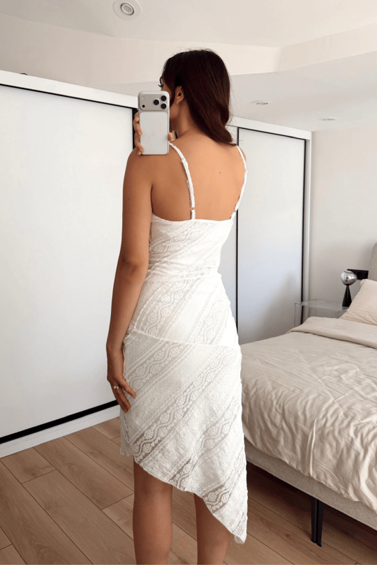 Begüm İp Askılı Midi Elbise 3082