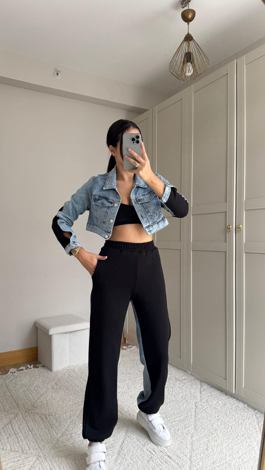 Daisy Jean Ceket Detay Takım 2650 SİYAH