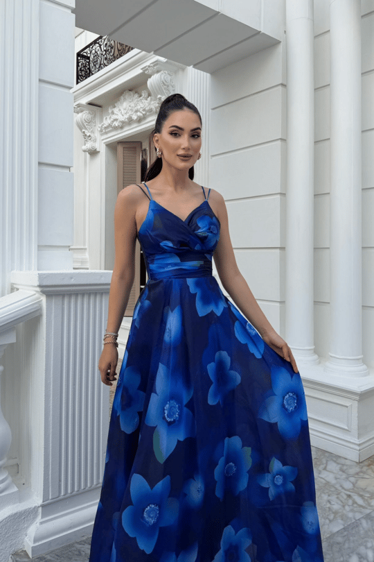 Feza Desenli Askı Detay Abiye 1093