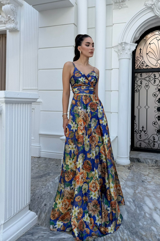 Feza Desenli Askı Detay Abiye 1093