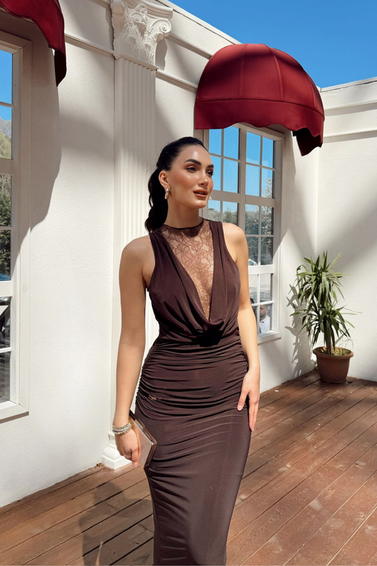 Havena Göğüs Dantel Detay Abiye 4108