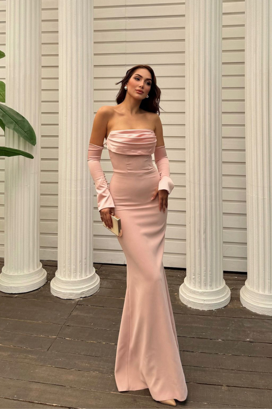 Helen Kol Detay Tasarım Abiye 45616 PUDRA