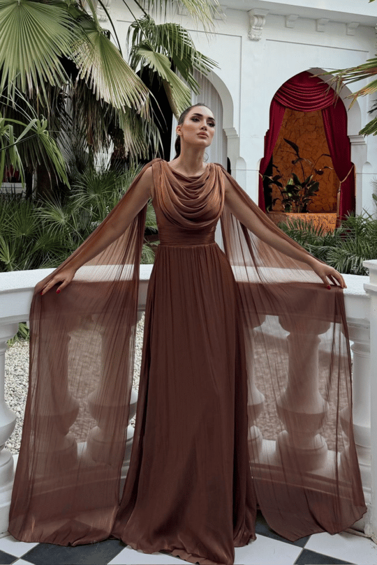 İlya Degaje Yaka Kol Detaylı Abiye 1154
