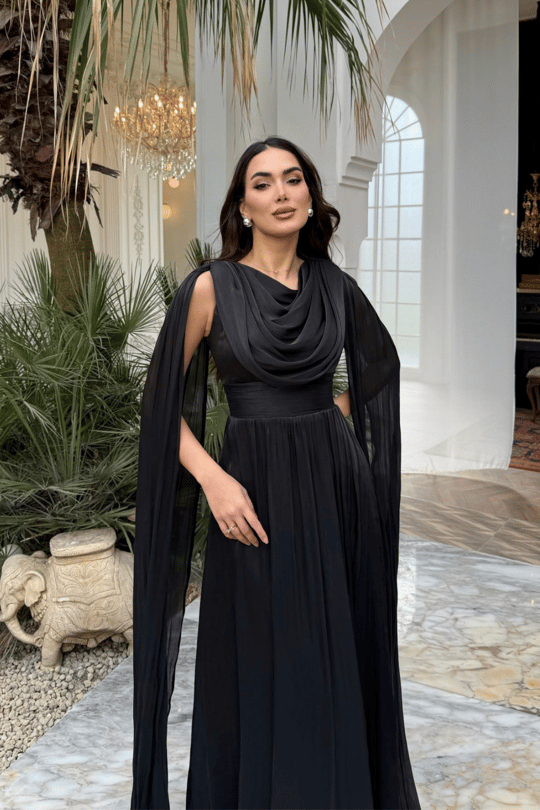 İlya Degaje Yaka Kol Detaylı Abiye 1154