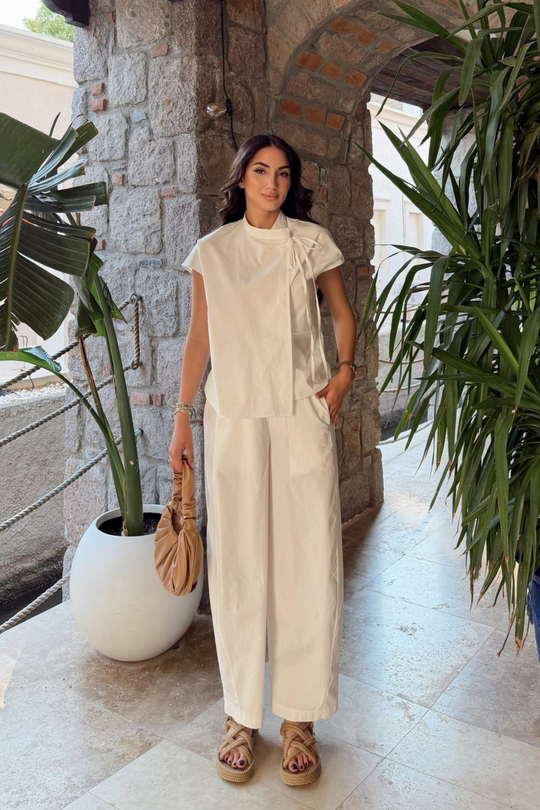 Nisan Poplin Balon Pantolon Takım 1550