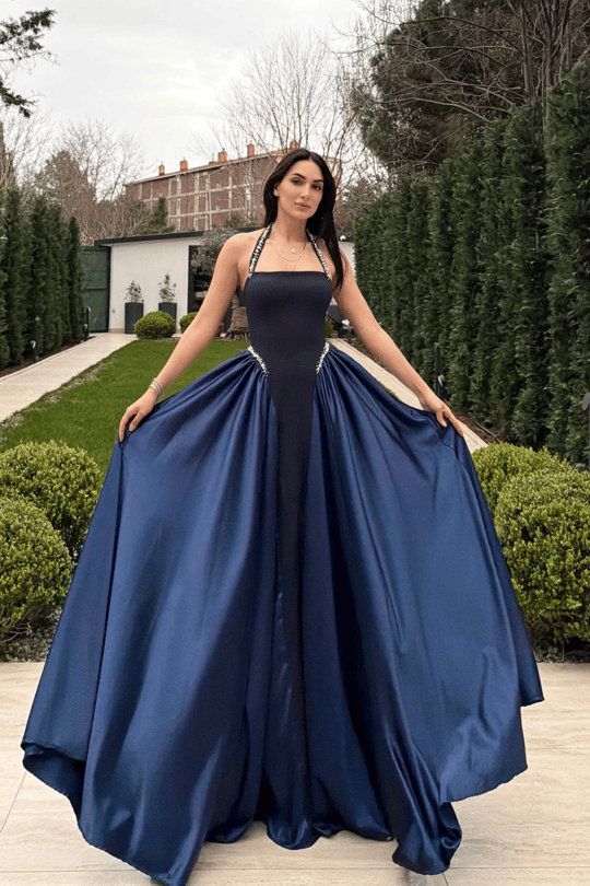 Parla Askılı İnci Detay Abiye 8459
