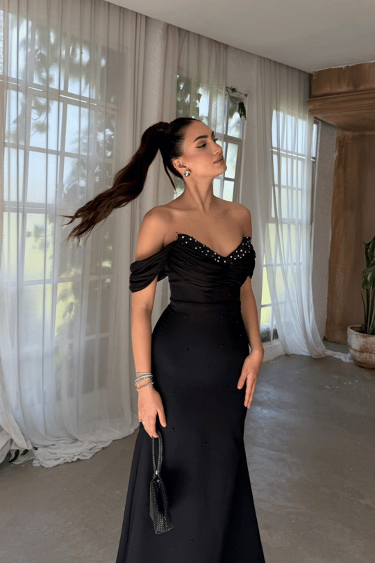 Talya Kayık Yaka İncili Abiye 1061