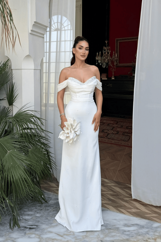Talya Kayık Yaka İncili Abiye 1061