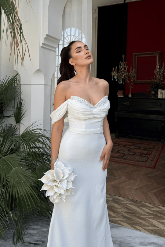 Talya Kayık Yaka İncili Abiye 1061